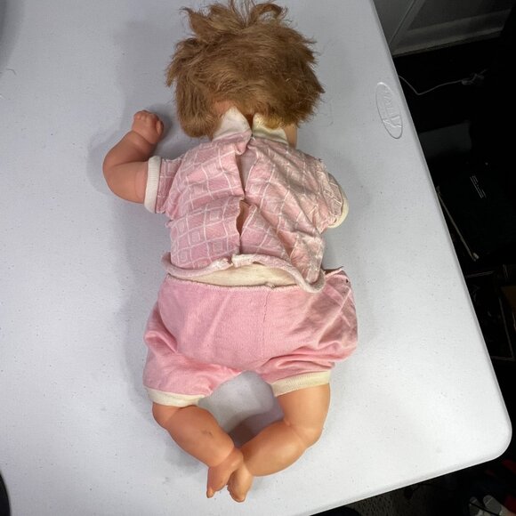 Vintage Ideal Thumbelina Doll 1960s Collectible 14 Inch Head Moves Pink Outfit - Picture 6 of 11